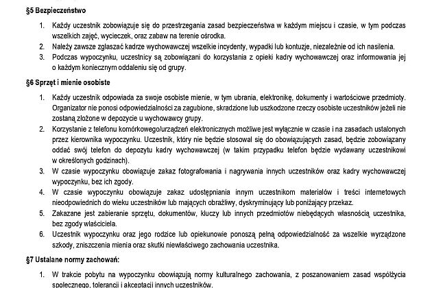 Informacje o koloniach dla dzieci rolników.