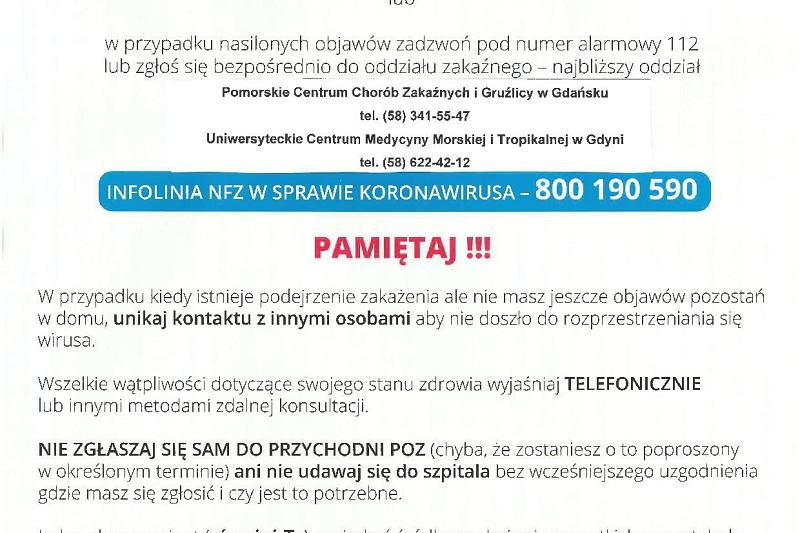 Koronawirus - informacja Ministerstwa Zdrowia
