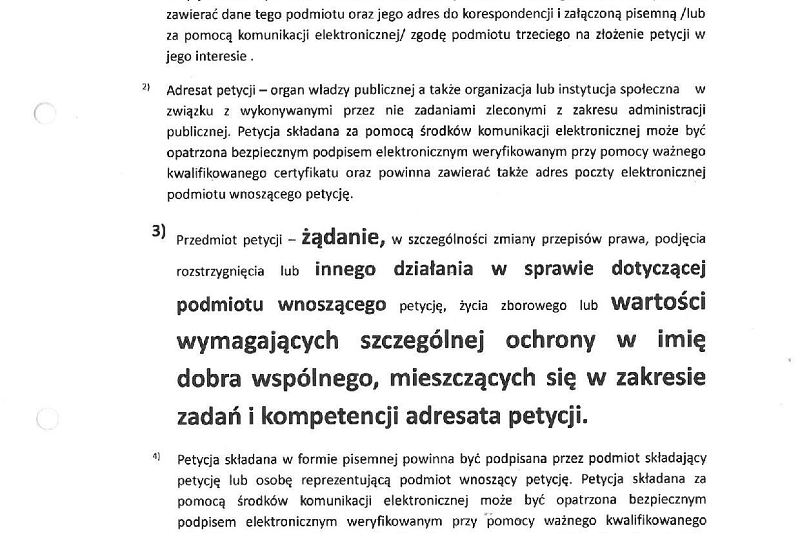 PETYCJA - PEŁNOPRAWNI